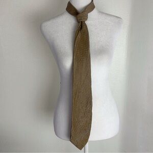 BOSS Hugo Boss Brown Textured Silk Tie Made in Italy